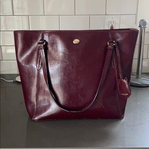 Coach Burgundy Bucket Purse